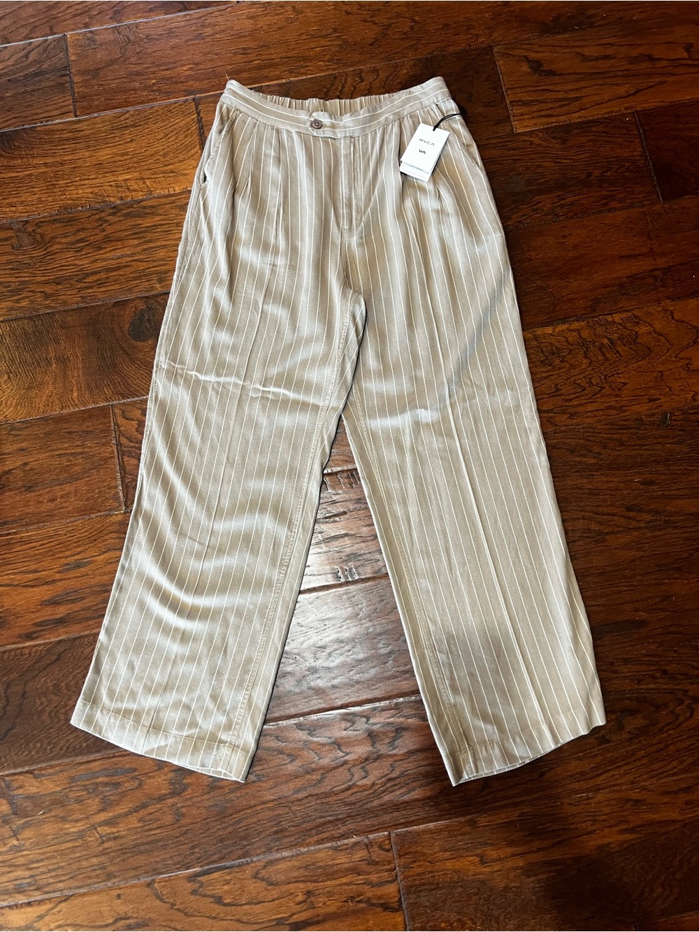 RVCA Hudson Women’s Striped Wide Leg Pants Medium NWT